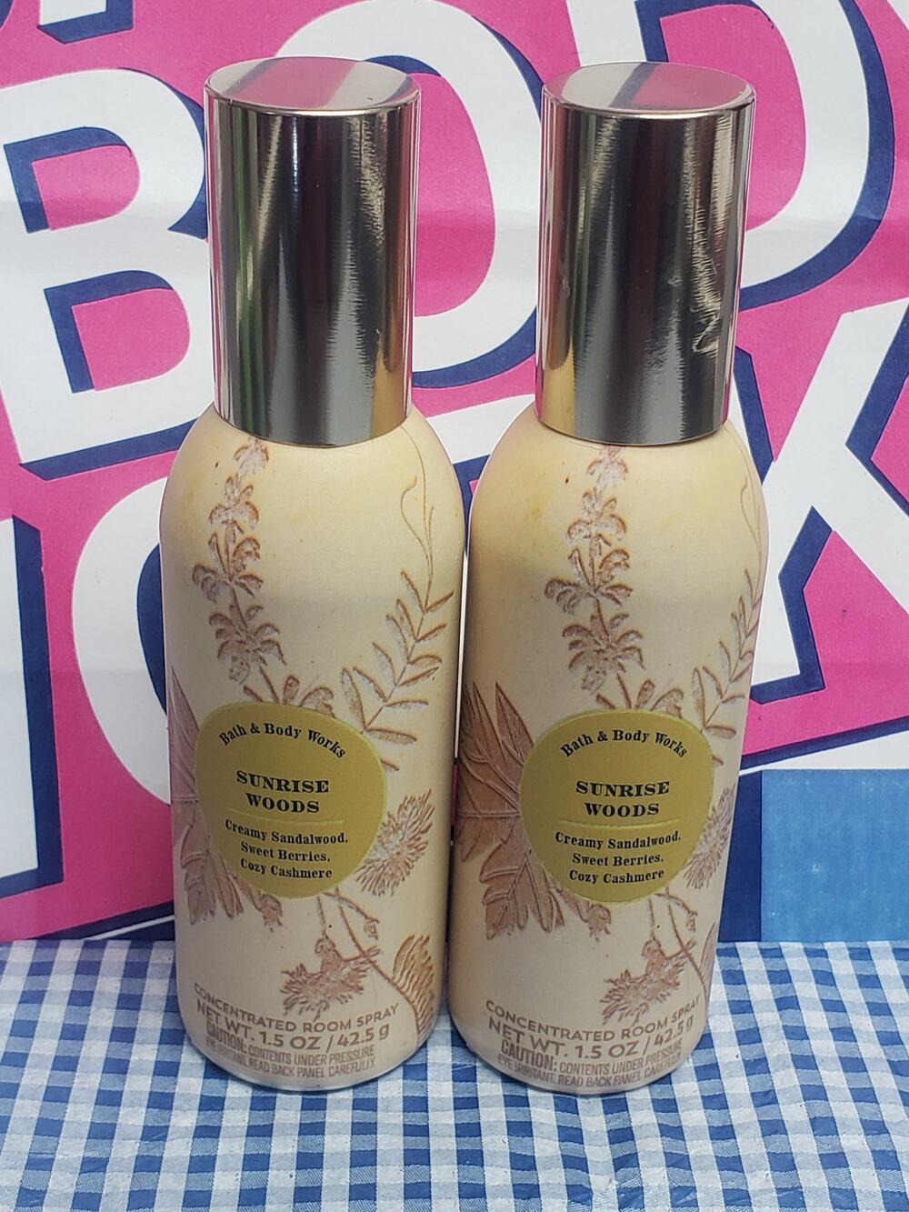 BBW Sunrise Woods Home Room Fragrance Spray Set of 2